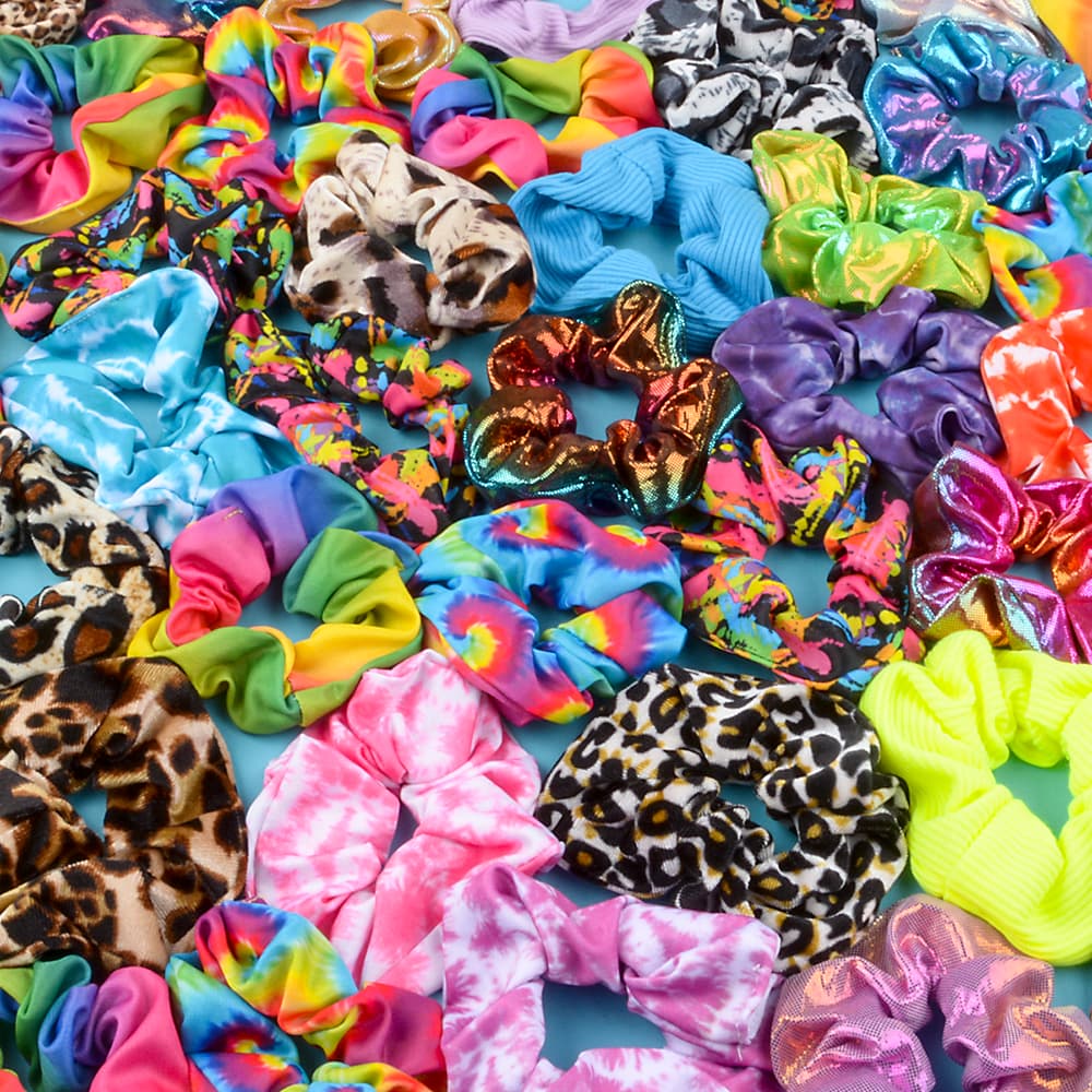 A Pile of Colorful Scrunchies